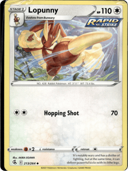 2021 Lopunny #213 Fusion Strike
