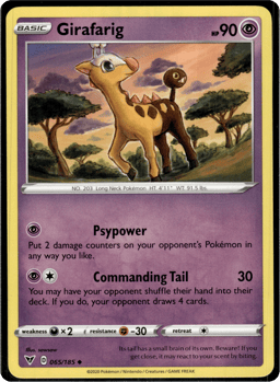 2020 Girafarig #65 Vivid Voltage