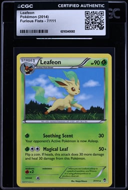2014 Pokemon Furious Fists Leafeon #7 CGC AUTH