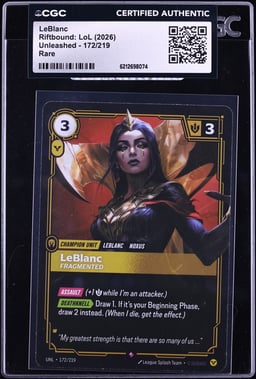 2026 Riftbound: LoL Unleashed LeBlanc #172 CGC AUTH