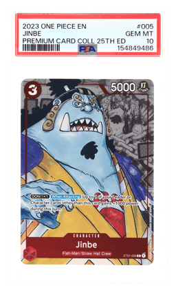 2023 One Piece Promo Premium Card Collection Jinbe #ST01-005 PSA 10