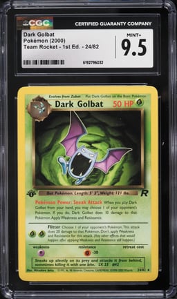 2000 Pokemon Team Rocket 1st Edition Dark Golbat #24 CGC 9.5 MINT+