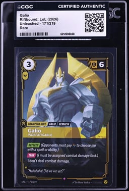 2026 Riftbound: LoL Unleashed Galio #171 CGC AUTH