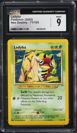 2002 Pokemon Neo Destiny Ledyba #71 CGC 9 MINT