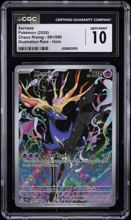 2026 Pokemon Mega Evolution Chaos Rising IR Xerneas #91 CGC 10 GEM MINT