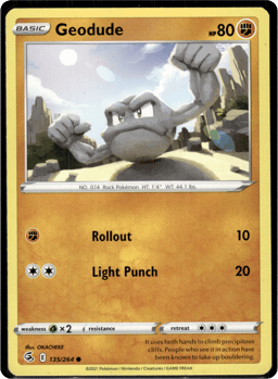 2021 Geodude #135 Fusion Strike