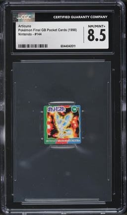 1998 Pokemon Japanese Final GB Pocket Cards Articuno #144 CGC 8.5 NM-MT+