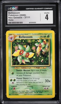 2000 Pokemon Neo Genesis Holo Bellossom #3 CGC 4 VGEX