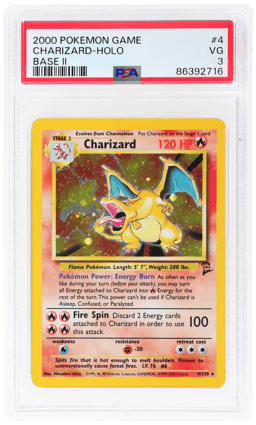 2000 Pokemon Game Base 2 Holo Charizard #4 PSA 3