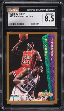 1992 Fleer Basketball Michael Jordan #273 CGC 8.5 NM-MT+