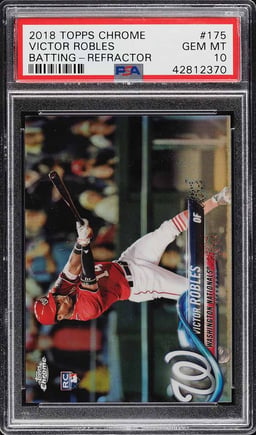 2018 Topps Chrome Refractor Victor Robles ROOKIE RC #175 PSA 10 GEM MINT