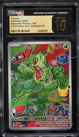 2026 Pokemon Mega Promo First Partner Illustration S3 Full Art Treecko #55 CGC 10 PRISTINE