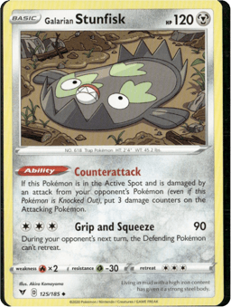 2020 Galarian Stunfisk #125 Vivid Voltage