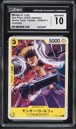 2023 One Piece Japanese Starter Deck: Yamato Monkey D. Luffy #ST09-011 CGC 10 GEM MINT