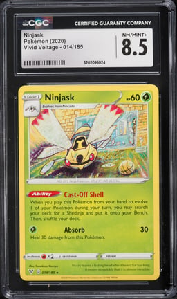 2020 Pokemon Vivid Voltage Ninjask #014 CGC 8.5 NM-MT+