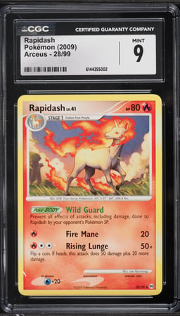 2009 Pokemon Arceus Rapidash #28 CGC 9 MINT