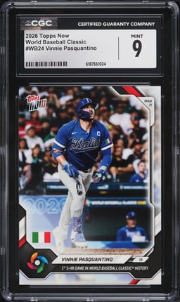 2026 Topps Now World Baseball Classic Vinnie Pasquantino #WB24 CGC 9 MINT