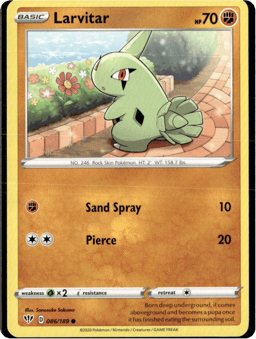 2020 Larvitar #86 Darkness Ablaze