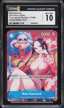 2024 One Piece Tournament Promo Sealed Battle Vol. 2 Alt Art Boa Hancock #P-066 CGC 10 GEM MINT