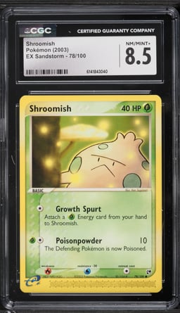 2003 Pokemon EX Sandstorm Shroomish #78 CGC 8.5 NM-MT+