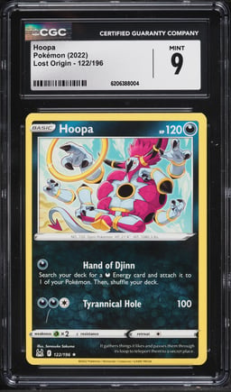 2022 Pokemon Lost Origin Hoopa #122 CGC 9 MINT