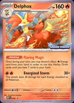 2025 Delphox #74 Mega Evolution Black Star Promos