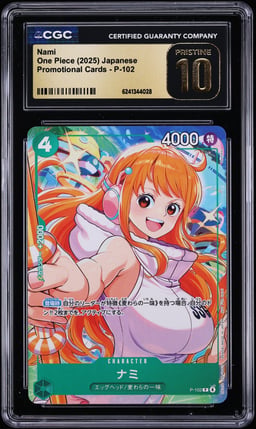2025 One Piece Japanese Promo Alt Art Nami #P-102 CGC 10 PRISTINE