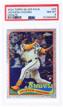 2024 Topps Silver Pack '89 Update Jackson Chourio #T89CU29 PSA 8
