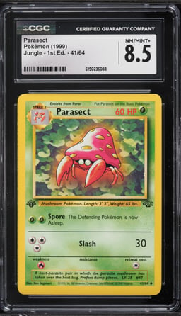1999 Pokemon Jungle 1st Edition Parasect #41 CGC 8.5 NM-MT+