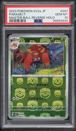 2023 Pokemon Japanese Scarlet & Violet 151 Master Ball Reverse Holo Parasect #47 PSA 10 GEM