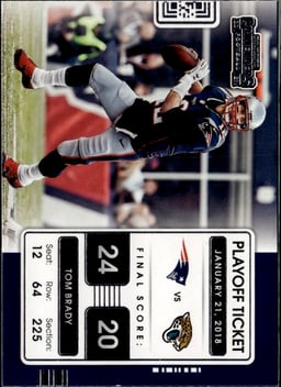 2021 Tom Brady #PLT-TOM Contenders Playoff Ticket