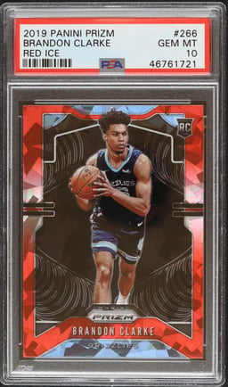 2019 Panini Prizm Red Ice Brandon Clarke #266 PSA 10