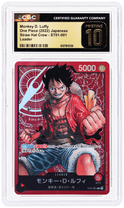 2022 One Piece Starter Deck Straw Hat Crew Japanese Monkey D. Luffy #ST01001 CGC PRI