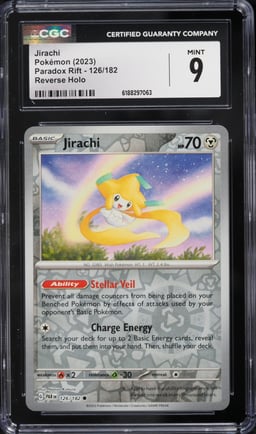 2023 Pokemon Paradox Rift Reverse Holo Jirachi #126 CGC 9 MINT