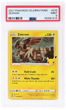2021 Pokemon Sword and Shield Celebrations Zekrom #10 PSA 9