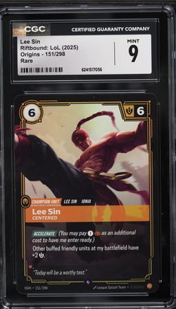2025 Riftbound League Of Legends LoL Origins Lee Sin #151 CGC 9 MINT