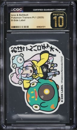 2025 Pokemon Japanese Trainers Part 1 B-Side Label Iono & Bellibolt CGC 10 PRISTINE