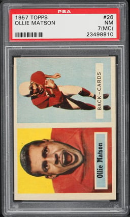 1957 Topps Football Ollie Matson #26 PSA 7(mc) NRMT