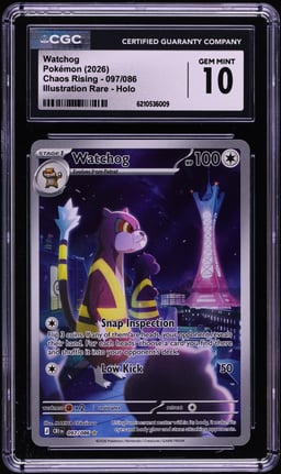 2026 Pokemon Mega Evolution Chaos Rising IR Watchog #97 CGC 10 GEM MINT