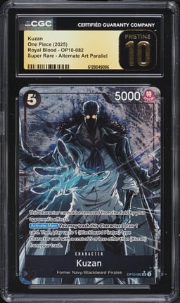 2025 One Piece Royal Blood SR Alt Art Kuzan #OP10-082 CGC 10 PRISTINE
