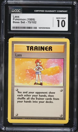 1999 Pokemon Base Set Lass #75 CGC 10 GEM MINT