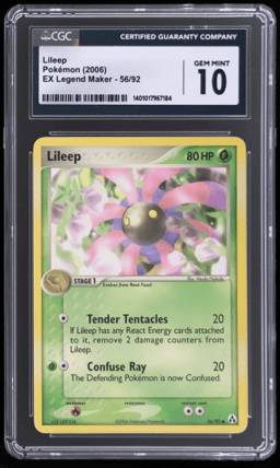 2006 Pokemon Ex Legend Maker Lileep #56 CGC 10