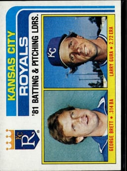 1982 Larry Gura #96 Baseball