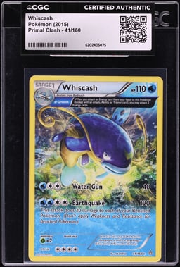 2015 Pokemon XY Primal Clash Whiscash #41 CGC AUTH