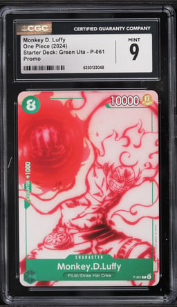 2024 One Piece Promo Starter Deck: Green Uta Alt Art Monkey D. Luffy #P-061 CGC 9 MINT