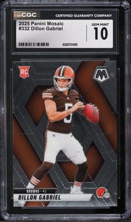 2025 Panini Mosaic Dillon Gabriel ROOKIE #332 CGC 10 GEM MINT