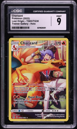 2022 Pokemon SWSH Lost Origin CHR Charizard #TG03 CGC 9 MINT