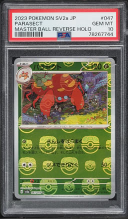 2023 Pokemon Japanese Scarlet & Violet 151 Master Ball Reverse Holo Parasect #47 PSA 10 GEM