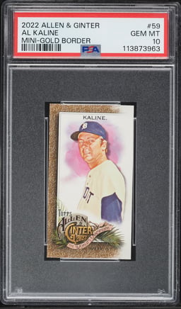 2022 Topps Allen & Ginter Mini Gold Border AL Kaline #59 PSA 10 GEM MINT
