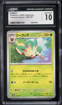 2024 Pokemon Japanese Scarlet & Violet Terastal Fest ex Leafeon #2 CGC 10 GEM MINT